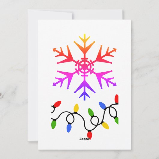 Vakantiethema: Het is het seizoen om vrolijk te zi Feestdagenkaart (Achterkant)