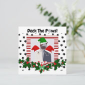 Vakantiethema Hondenkaart Deck de Pootjes Feestdagenkaart (Staand voorkant)