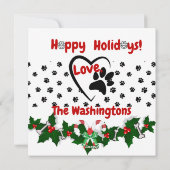 Vakantiethema Hondenkaart Deck de Pootjes Feestdagenkaart (Achterkant)