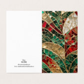 Vakantiethema Kerst Mozaïek Gebroken Glaskunst Kaart (Buitenkant ongevouwen)