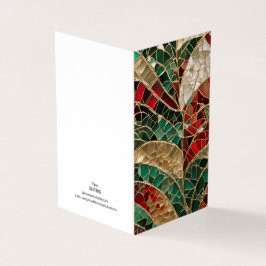 Vakantiethema Kerst Mozaïek Gebroken Glaskunst Kaart