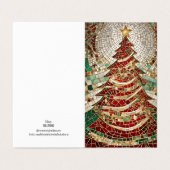Vakantiethema Kerstboom Star Mosaic Kaart (Buitenkant ongevouwen)