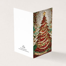 Vakantiethema Kerstboom Star Mosaic Kaart