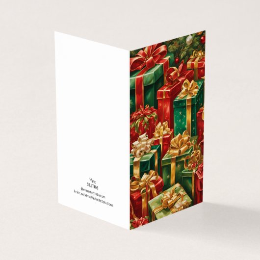 Vakantiethema Multi Gifts Stacked Kaart (Buitenkant)