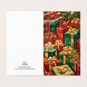 Vakantiethema Multi Gifts Stacked Kaart (Buitenkant ongevouwen)