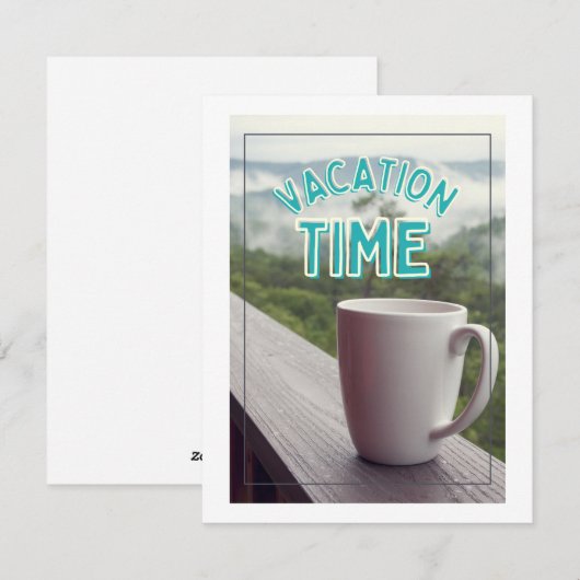 vakantietijd feestdagenkaart (Voorkant / Achterkant)