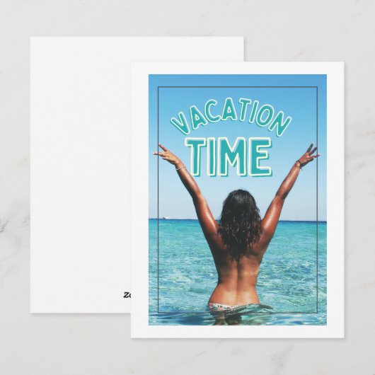 vakantietijd feestdagenkaart (Voorkant / Achterkant)