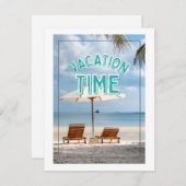 vakantietijd feestdagenkaart (Voorkant / Achterkant)