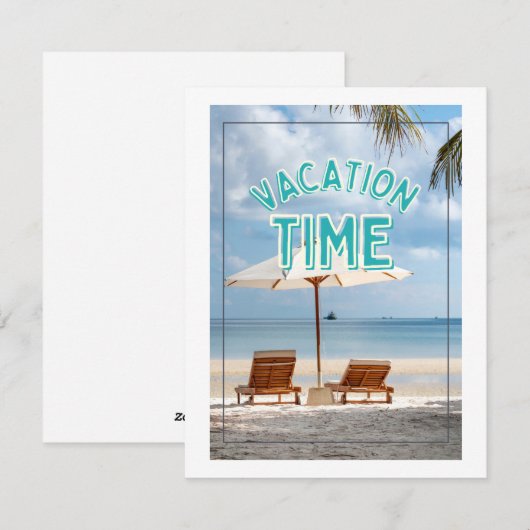 vakantietijd feestdagenkaart (Voorkant / Achterkant)