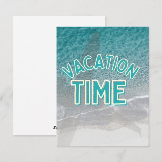 vakantietijd feestdagenkaart (Voorkant / Achterkant)