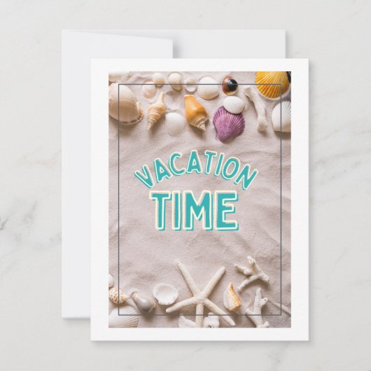 vakantietijd feestdagenkaart (Voorkant)