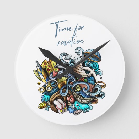 vakantietijd ronde klok (Voorkant)