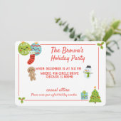 Vakantietpartij Bedankkaart (Staand voorkant)