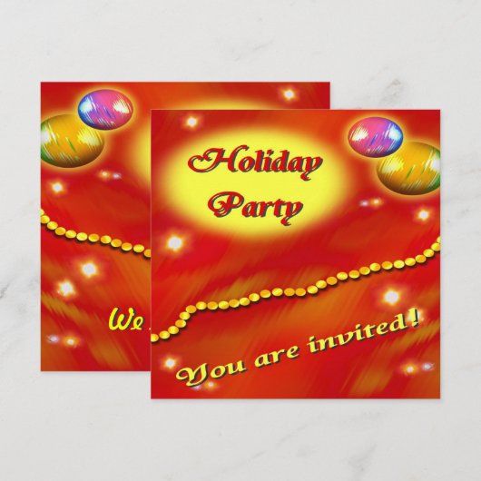 Vakantietpartij Kaart (Voorkant / Achterkant)