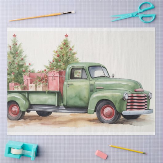  vakantietraditie: Vrachtwagen & Kerstbomen Tissuepapier (Craft)