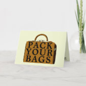 Vakantietrip-aankondiging Vintage Koffer Template Kaart (Voorkant)