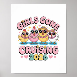 Vakantietrip met cruise kippen gaan cruisen 2 poster
