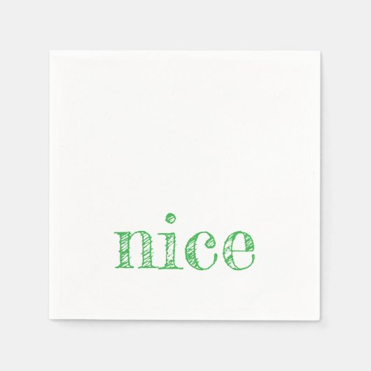 vakantietypografie NICE leuk feestelijk modern Servet (Voorkant)