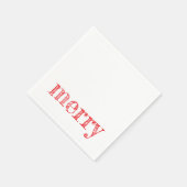 vakantietypografie VROLIJK kerstfeest modern Servet (Hoek)