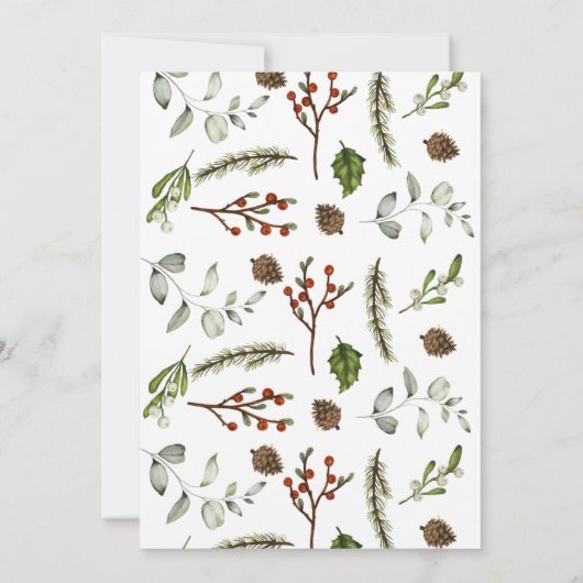 Vakantieuitnodiging, diner- en cocktails kaart (Achterkant)