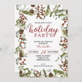 Vakantieuitnodiging, diner- en cocktails kaart (Voorkant / Achterkant)