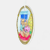 Vakantievakanaal Beren Jubileum kerstversiering Metalen Ornament (Voorkant links)