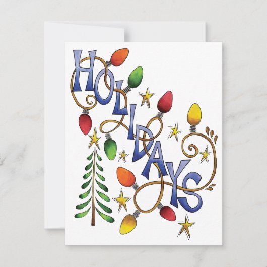 Vakantievakantie kerstfeest uitnodiging (Voorkant)