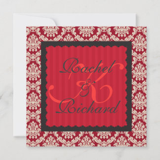 Vakantievakantie RED DAMASK INVITATION FOR RENEWAL Kaart