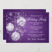 Vakantievakantie Uitnodiging Mousserende Baubles P (Voorkant / Achterkant)