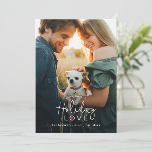 Vakantievakantie Vakantiedagen Fotokaart Feestdagenkaart (Staand voorkant)