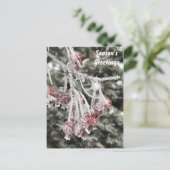 Vakantievakantie van de rode juweelboom feestdagenkaart (Staand voorkant)