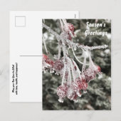 Vakantievakantie van de rode juweelboom feestdagenkaart (Voorkant / Achterkant)