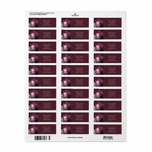 Vakantievakboom met prettige kerstavond etiket (Full Sheet)