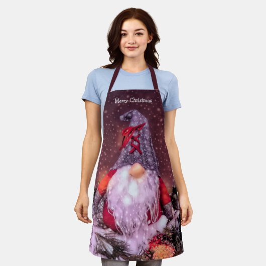 Vakantievakboom met prettige kerstavond schort (Gedragen)