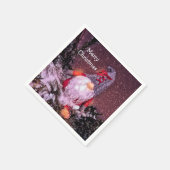 Vakantievakboom met prettige kerstavond servet (Hoek)