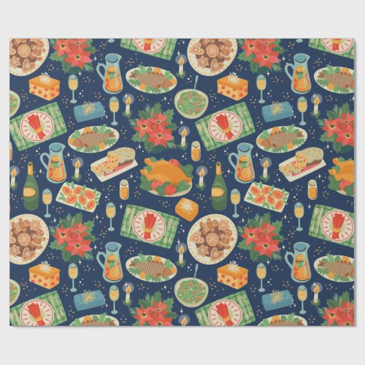 Vakantievakdag en feestdagen cadeaupapier (Vlak)