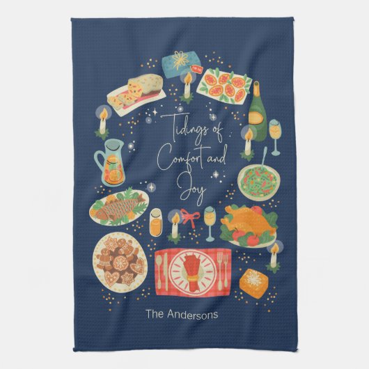 Vakantievakdag en feestdagen theedoek (Verticaal)