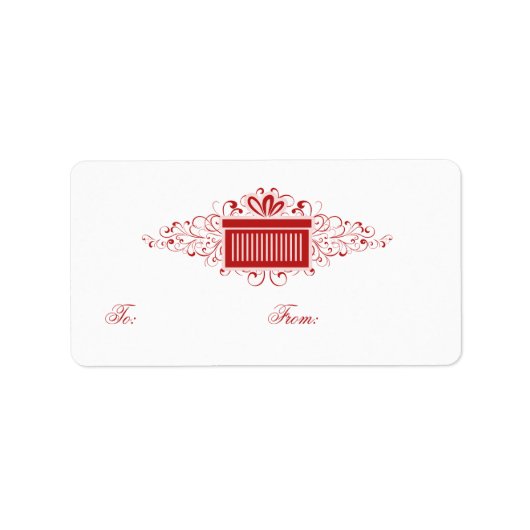 Vakantievakjes Cadeau Gift Label Labels, rood (Voorkant)
