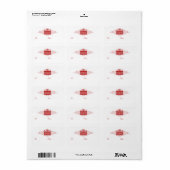 Vakantievakjes Cadeau Gift Label Labels, rood (Full Sheet)