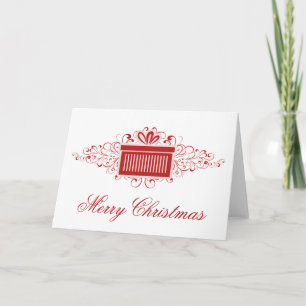 Vakantievakjes Cadeau kerstKaart, rood Feestdagen Kaart