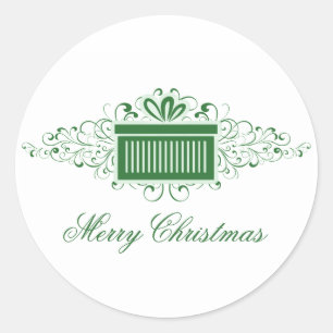 Vakantievakjes Cadeau Stickers, groen Ronde Sticker