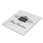 Vakantievakzalvers Cadeau Tegel, zwart Tegeltje (Zijkant)