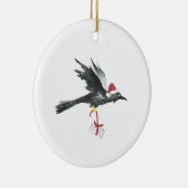 Vakantieveld met cadeau keramisch ornament (Rechts)