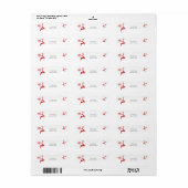 Vakantievelden retourneren etiket (Full Sheet)