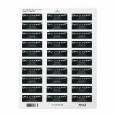 Vakantievelden retourneren etiket (Full Sheet)