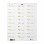 Vakantievelden retourneren etiket (Full Sheet)