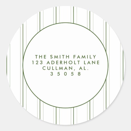 Vakantievelden retourneren ronde sticker (Voorkant)