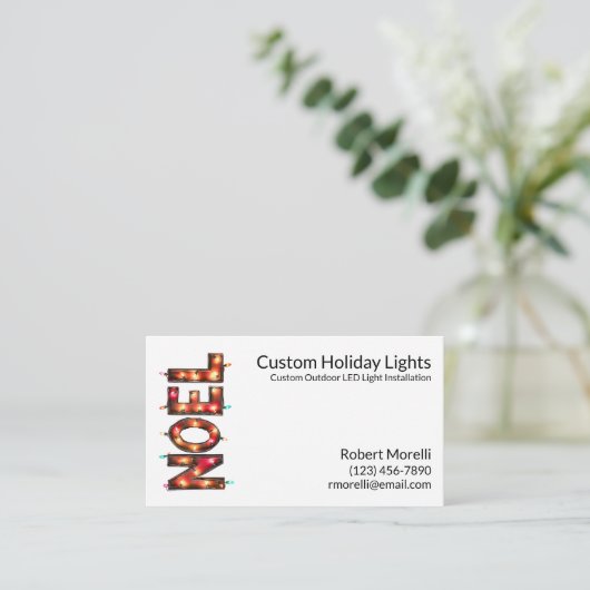 Vakantieverlichting en decoratie-installatie visitekaartje (Staand voorkant)