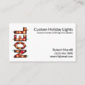 Vakantieverlichting en decoratie-installatie visitekaartje (Voorkant)