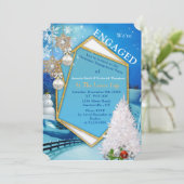 vakantieverlovingsfeest kaart (Staand voorkant)